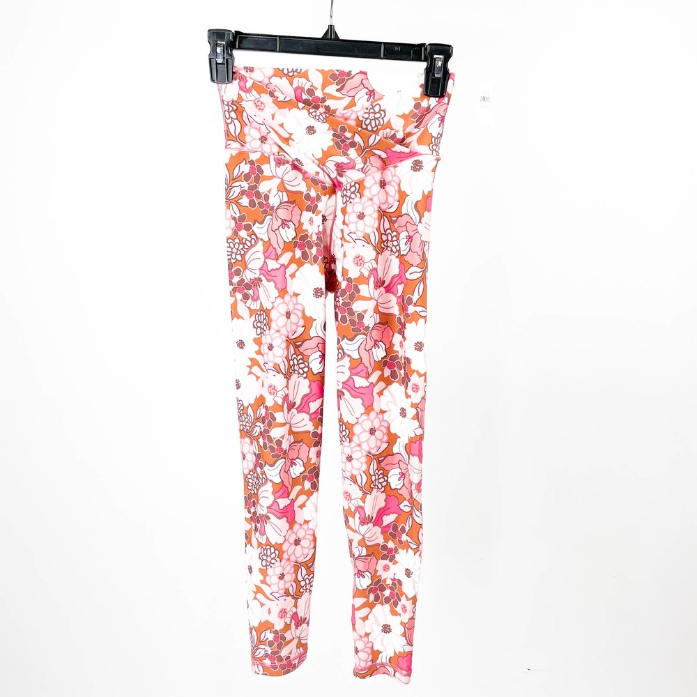 Aerie Offline High Rise Women's Colorful Floral Athletic Yoga Leggings Size M